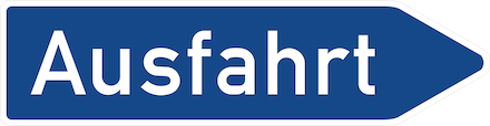 ausfahrt sign road sign