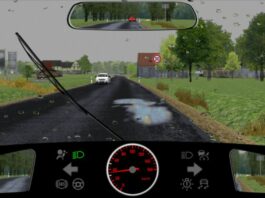There is oil on the road. What should you do now