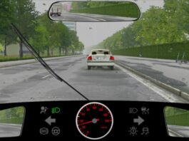 If the weather gets too bad for you to safely drive, is it safer to pull off the road and put on your hazard signals or keep driving until you reach an exit and stop away from the highway or interstate?